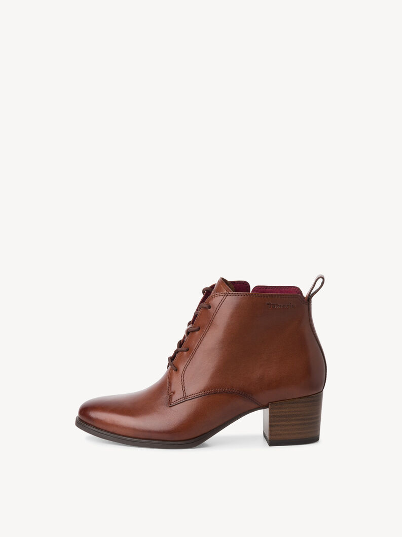 Leather Bootie - brown, COGNAC, hi-res