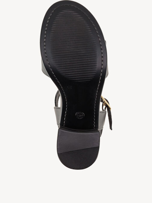 Sandale &agrave; talon, BLACK LEATHER, hi-res