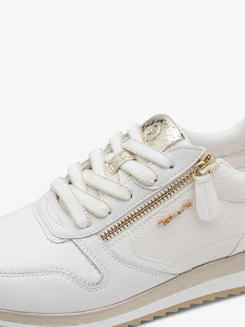 Sneaker, WHITE/GOLD, hi-res