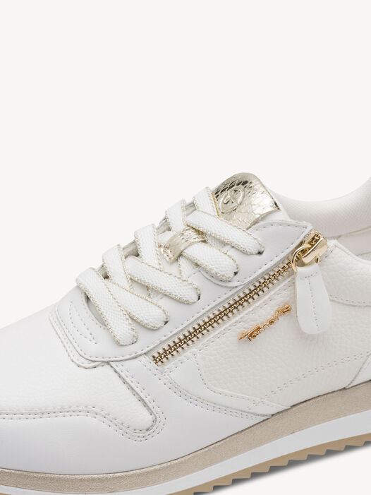 Sneaker, WHITE/GOLD, hi-res