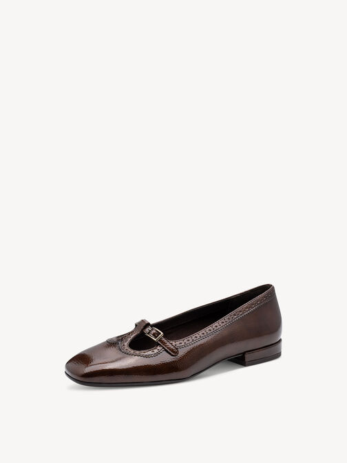 Ballerine, BROWN PATENT, hi-res
