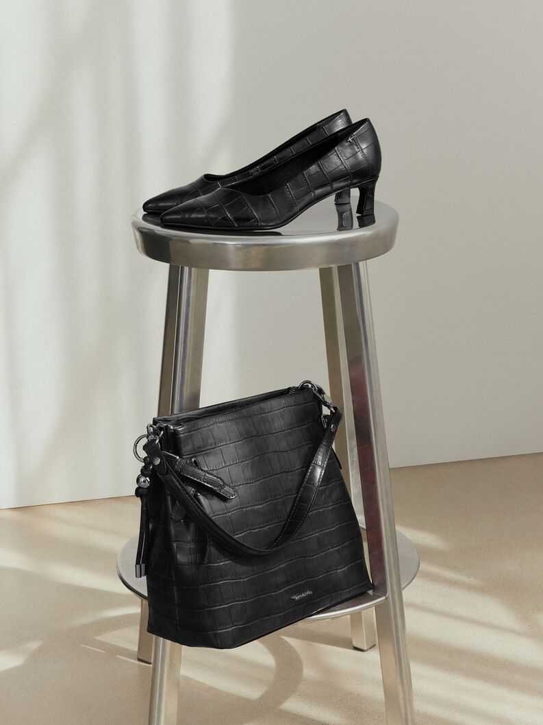 Pumps, BLACK CROCO, hi-res