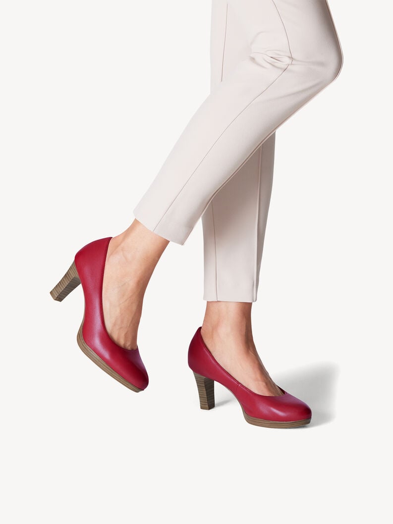 Leather Pumps - red, CHILI, hi-res