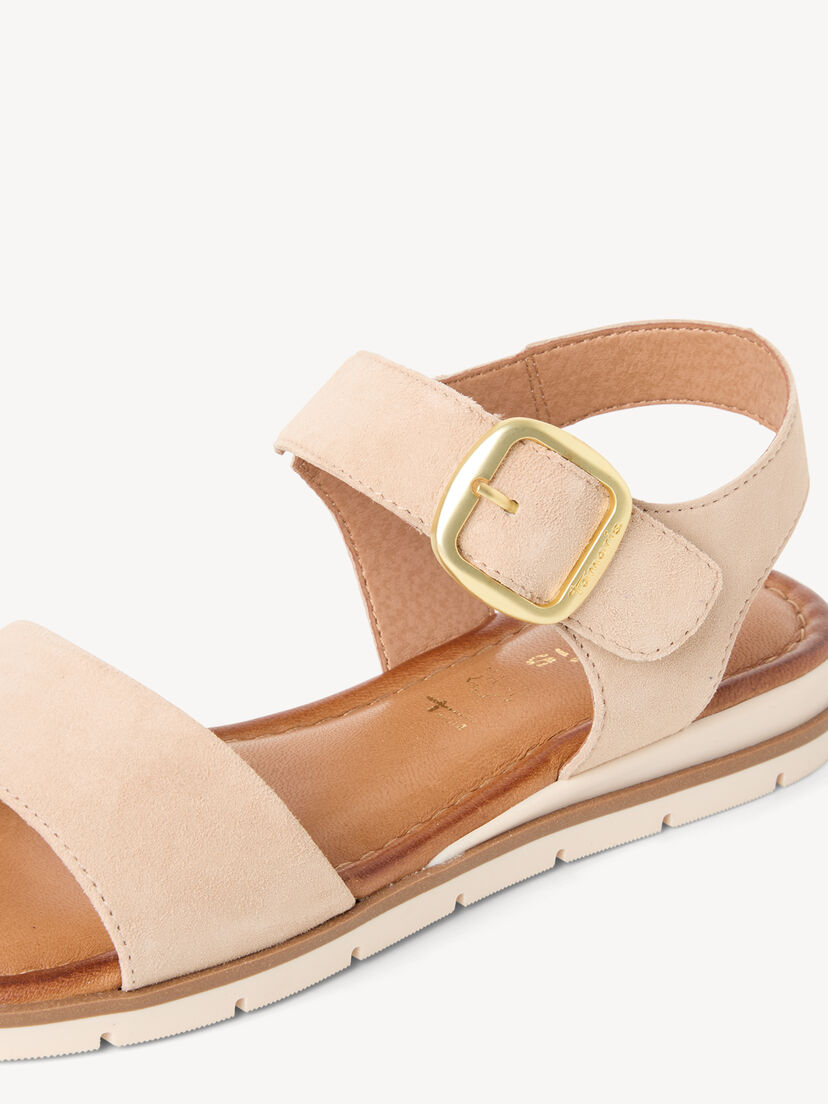 Leren Sandaal - beige, SAND, hi-res