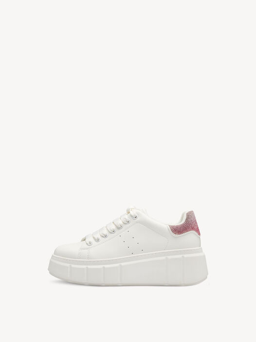 Sneaker, WHITE/FUXIA, hi-res