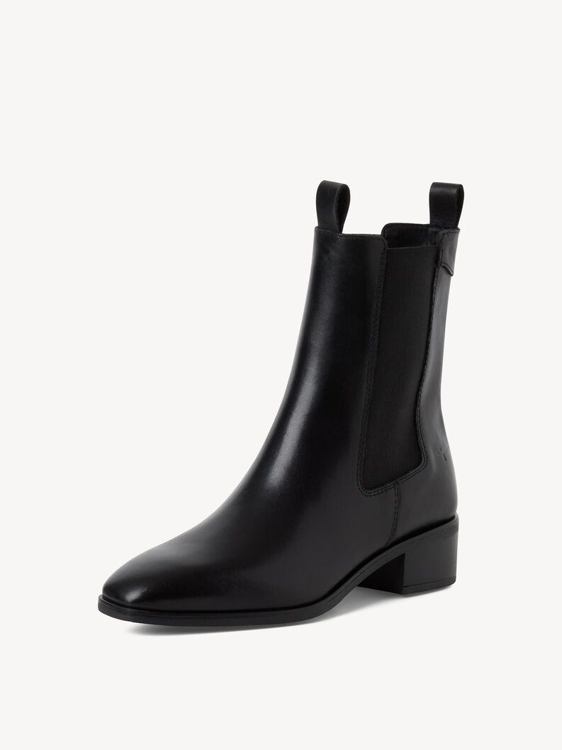 Leder Chelsea Boot - schwarz, BLACK LEATHER, hi-res