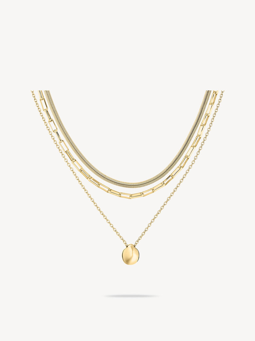 Ketting set, goud, hi-res