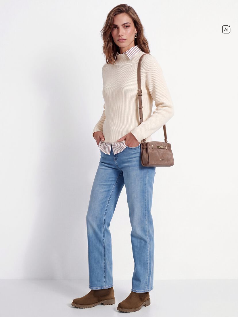 Leren Chelseaboot - bruin, BROWN, hi-res