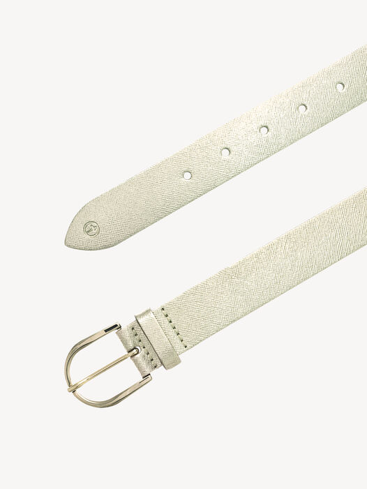 Leren riem, Platingold, hi-res