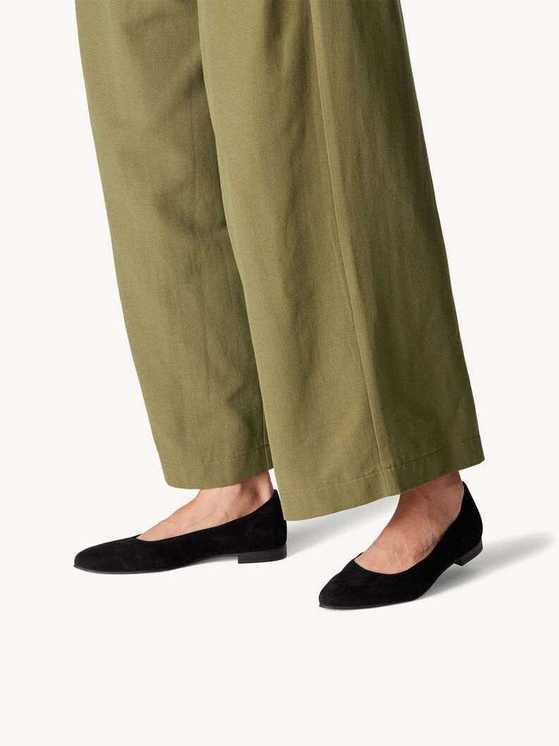 Leather Ballerina - black, BLACK, hi-res