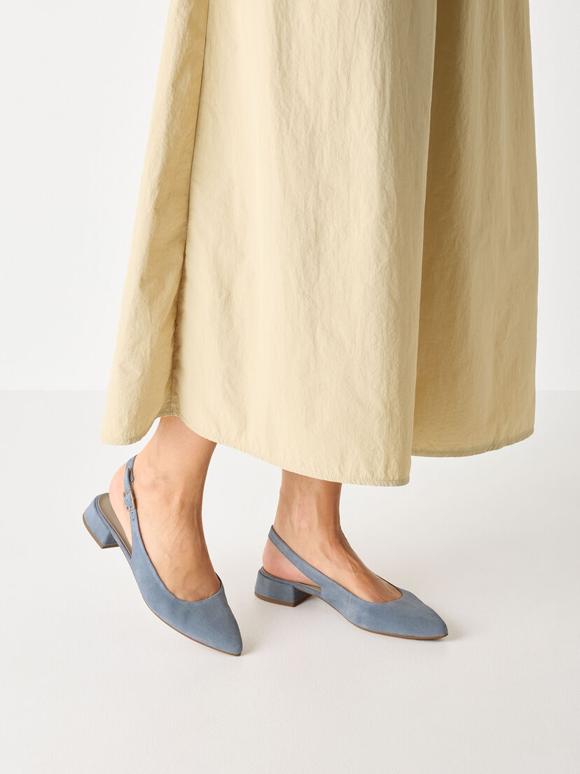 Leren Slingpumps - blauw, LIGHT BLUE, hi-res