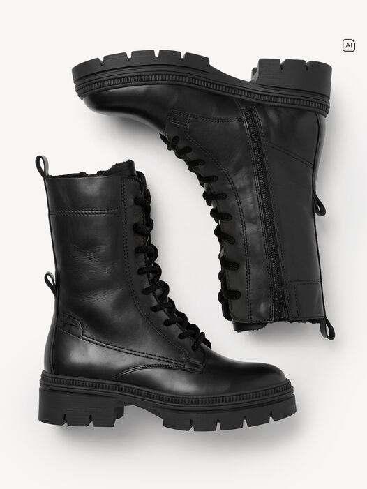 Enkellaarsje, BLACK LEATHER, hi-res