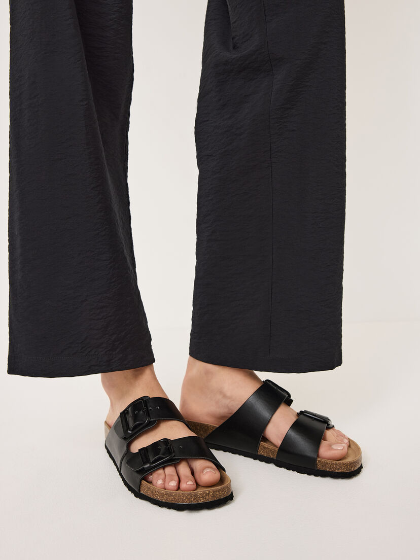 Slipper - zwart, BLACK, hi-res