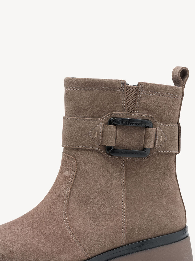 Leren Enkellaarsje - bruin, PEPPER SUEDE, hi-res