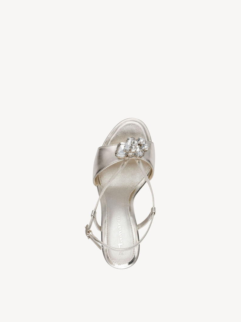 Heeled sandal, PLATINUM, hi-res