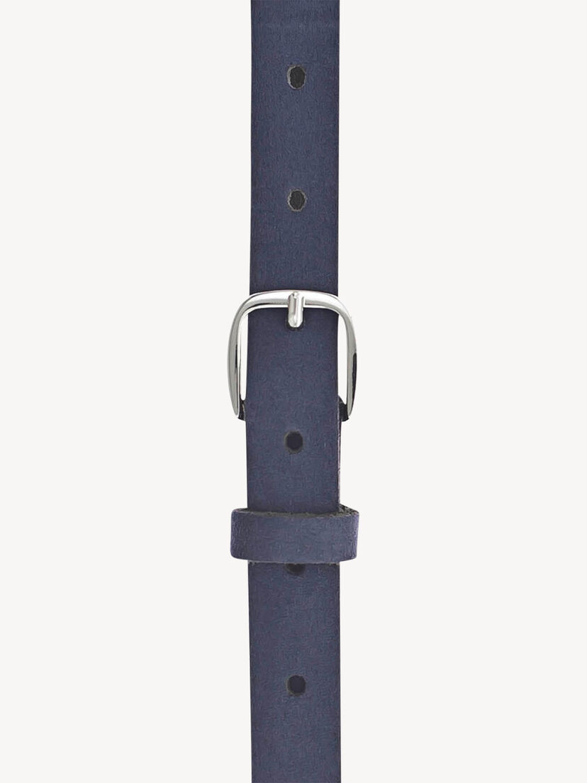Leren Riem - blauw, samtblau, hi-res