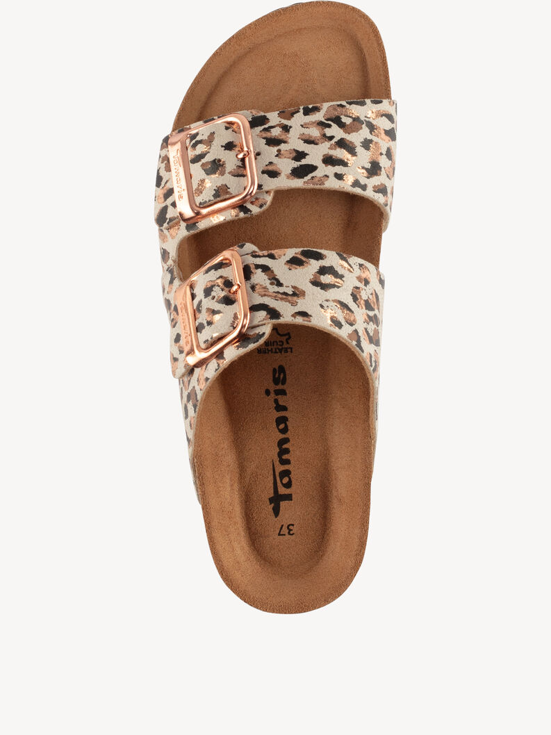 Pantolette - beige, BEIGE/LEOPARD, hi-res