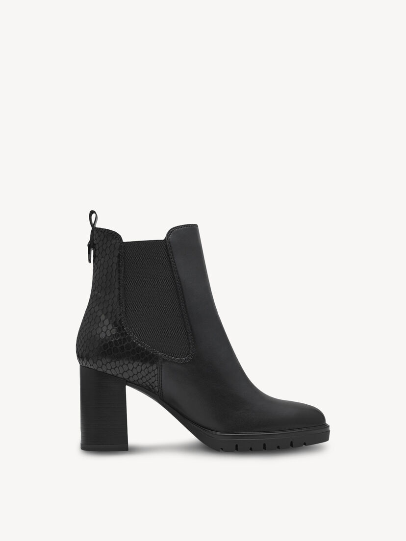 Chelseaboot - zwart, BLACK/STRUCT., hi-res