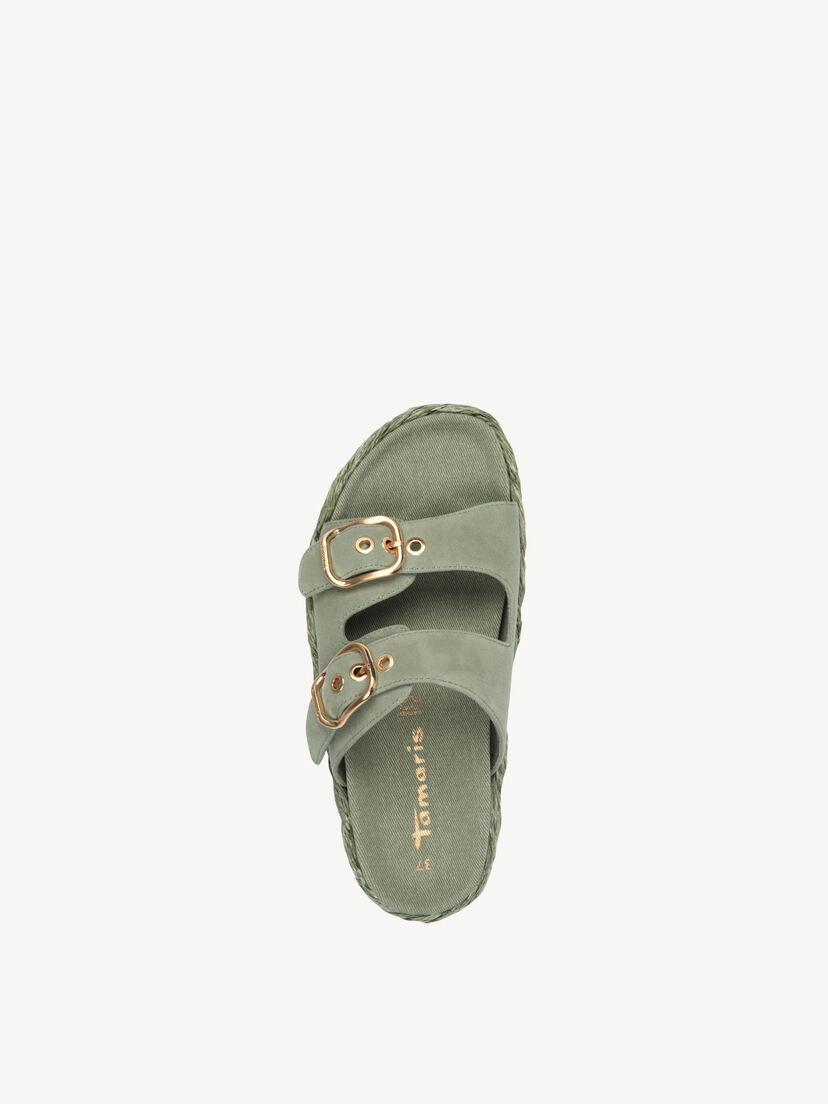 Leren Slipper - groen, SAGE, hi-res
