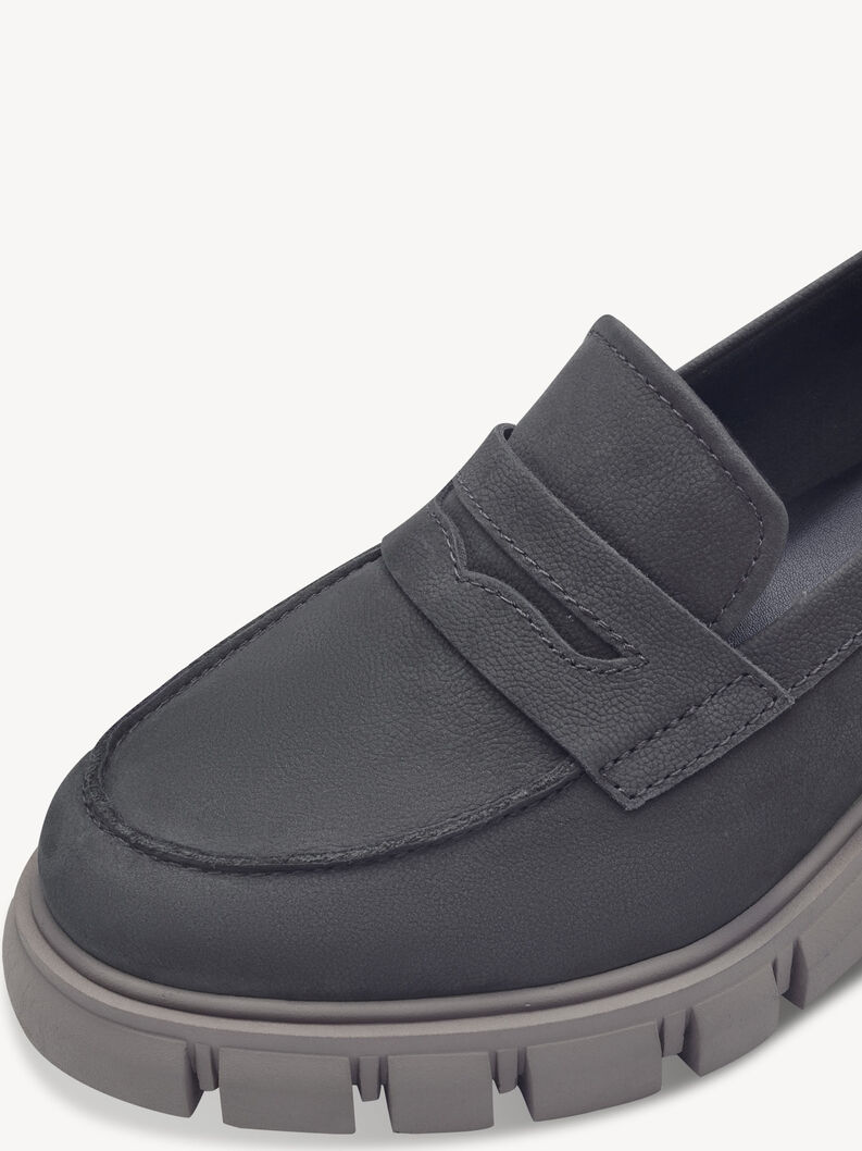 Lederslipper - grau, DARK GREY, hi-res