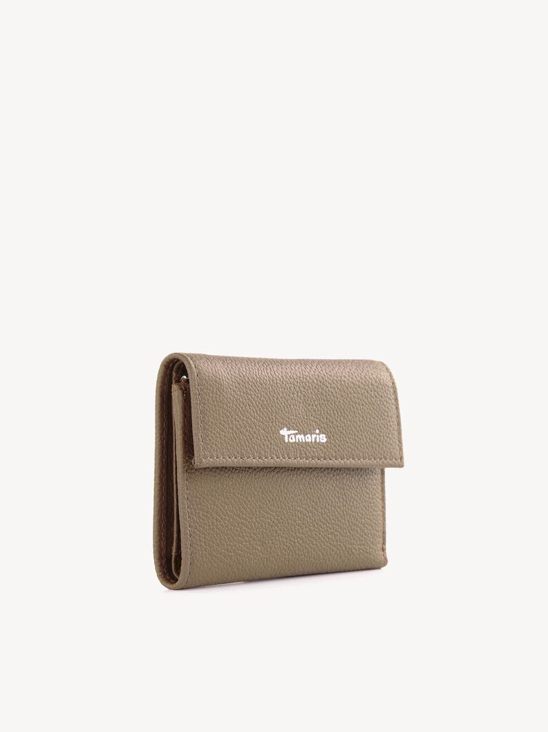 Ledergeldb&ouml;rse - schwarz, lightkhaki, hi-res