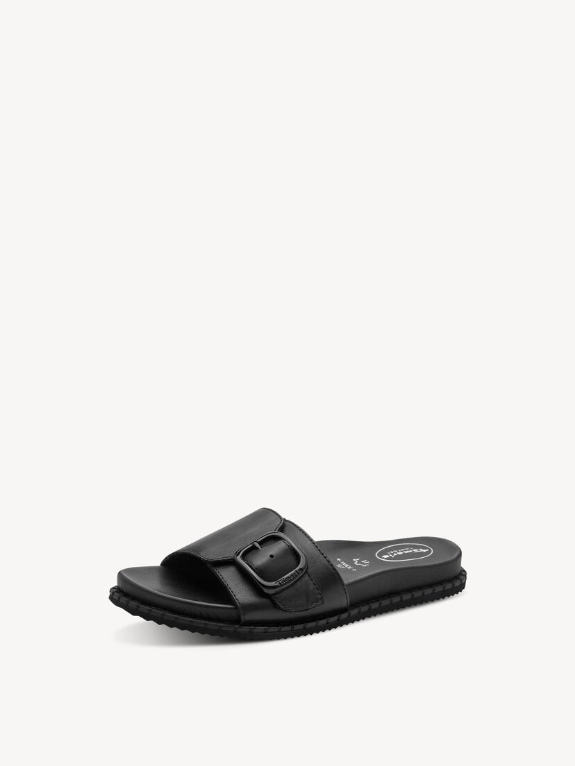 Leren Slipper - zwart, BLACK NAPPA, hi-res