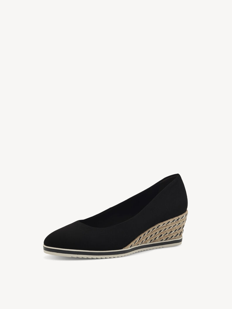 Keilpumps - schwarz, BLACK, hi-res