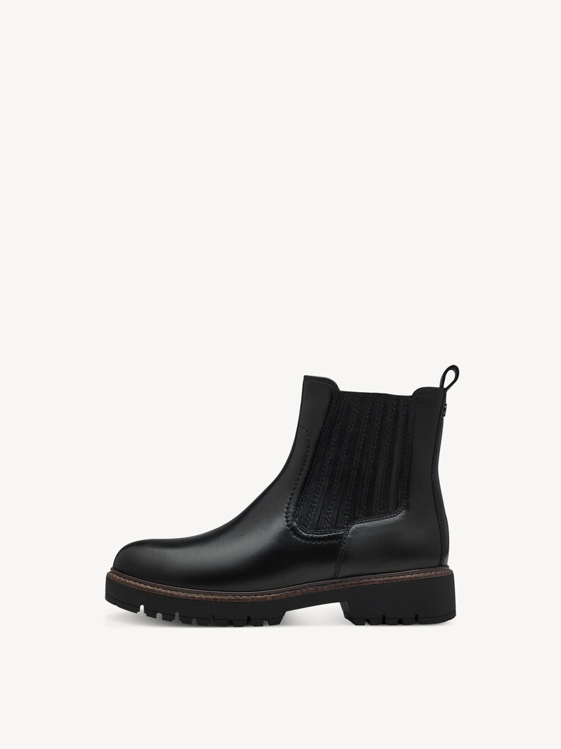 Bottine Chelsea en cuir - noir, BLACK LEATHER, hi-res