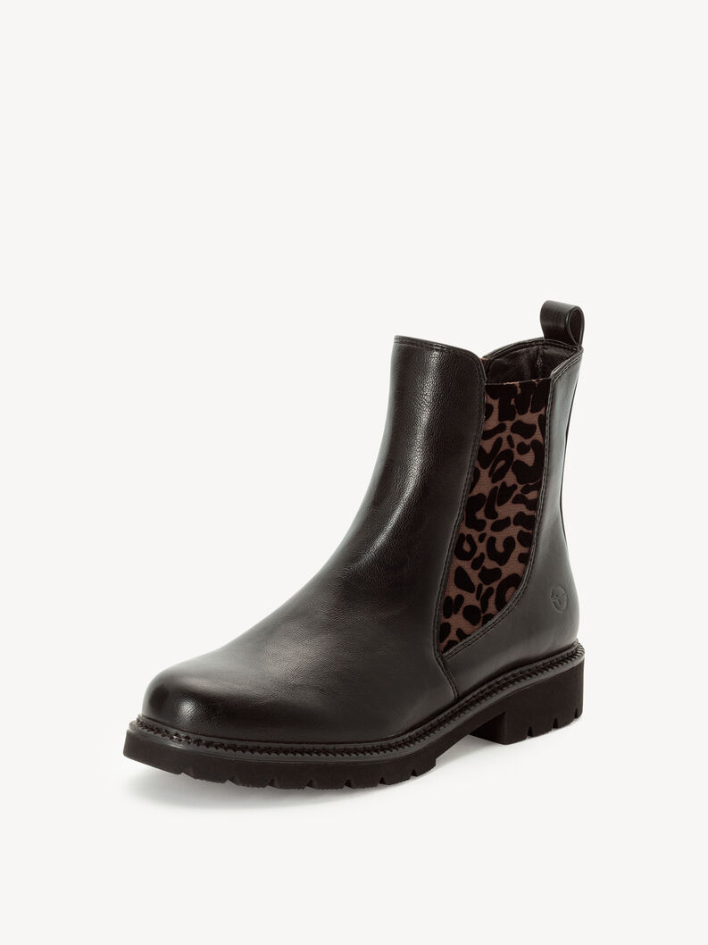 Bottine Chelsea - noir, BLACK/LEOPARD, hi-res