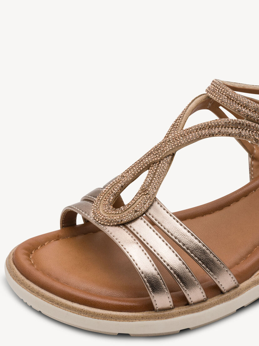 Sandaaltje - metallic, BRONCE, hi-res