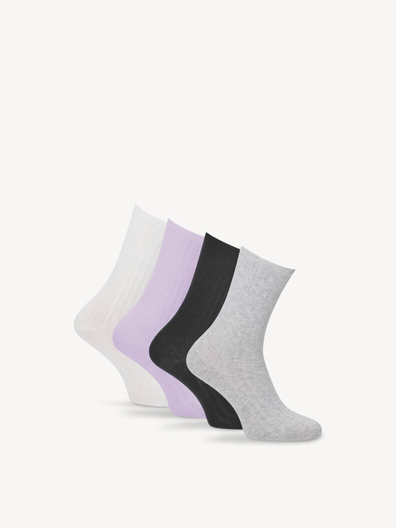 Sokken set van 4 paar - multicolor, Grey/Black/Lavender/Offwhite, hi-res