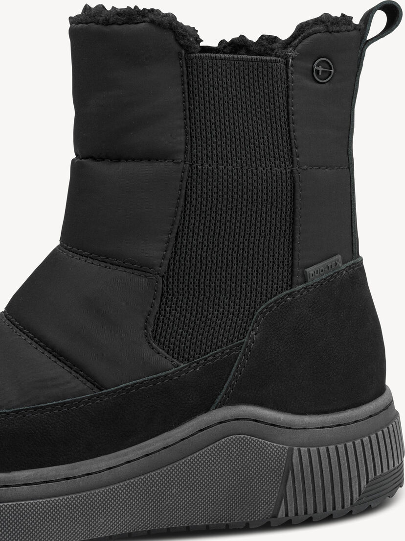 Enkellaarsje - zwart warme voering, BLACK, hi-res