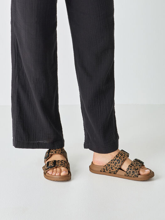 Slipper, COGNAC LEOPARD, hi-res