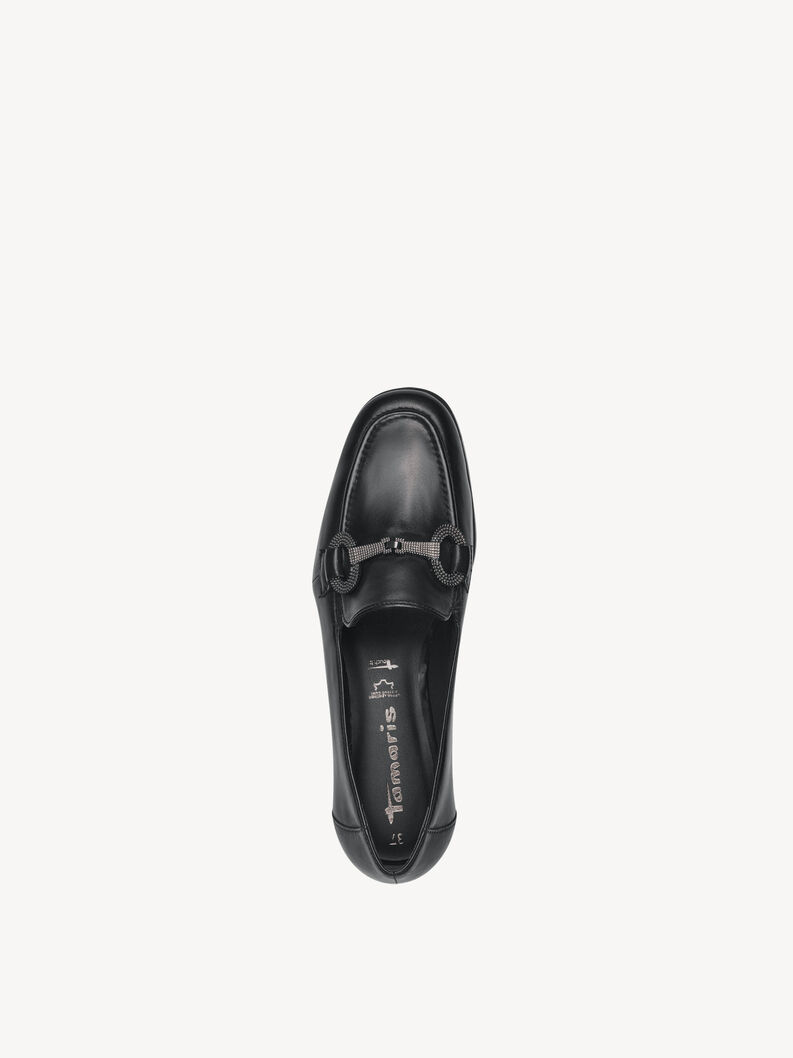 Mocassins Femme Tamaris 1-24217-42 - Cuir, Bout Carré, Talon 6.5cm, Technologies ANTIslide Et TOUCH-IT