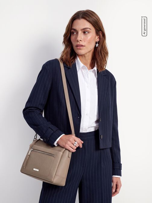 Torba na ramię, taupe, hi-res