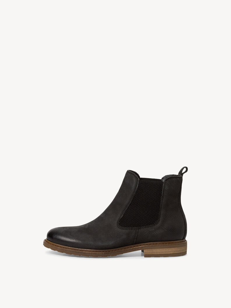 Leather Chelsea boot - black, BLACK/STRUCT., hi-res