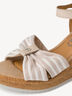 Sandale à talon - beige, BEIGE/STRIPES, hi-res