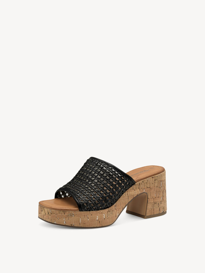 Slipper - zwart, BLACK, hi-res