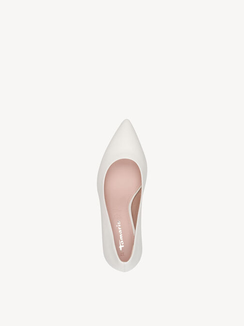 Pumps, WHITE LEATHER, hi-res