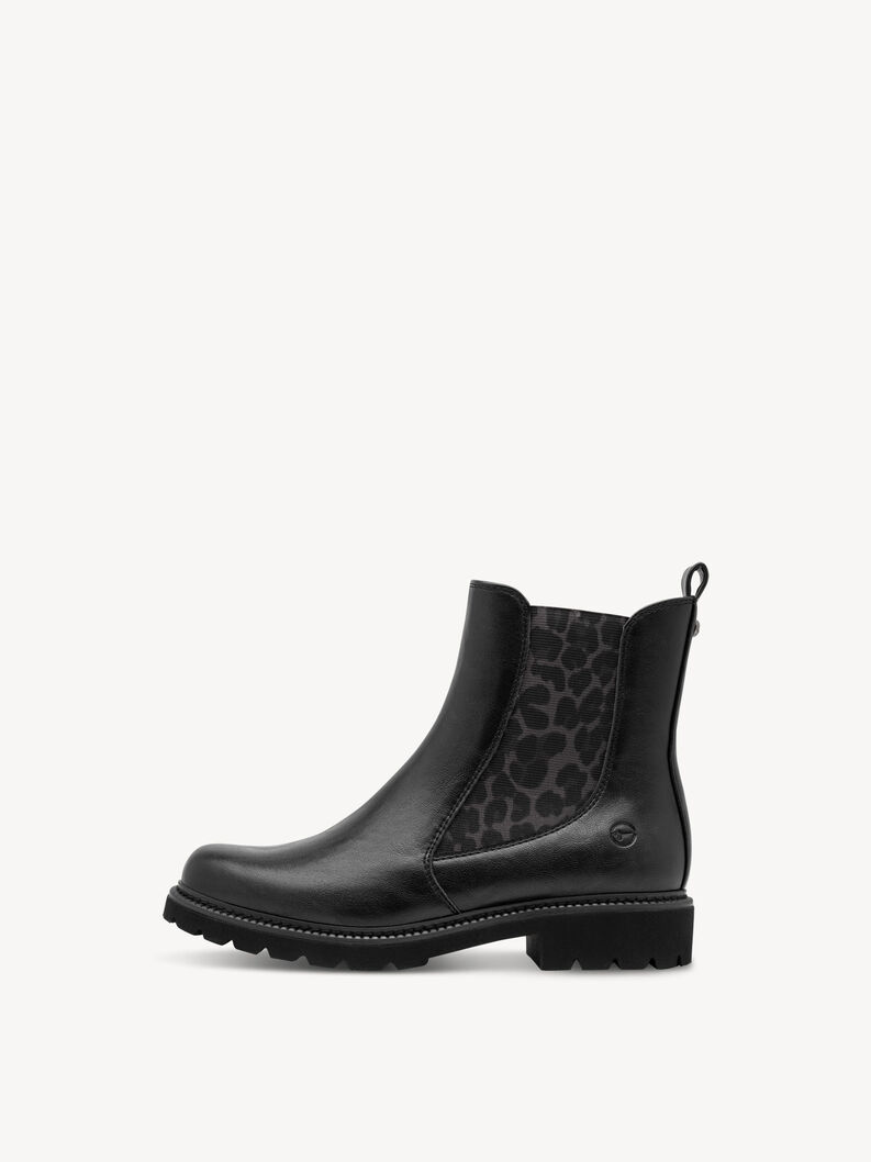 Chelsea boot - sort, BLACK/LEOPARD, hi-res
