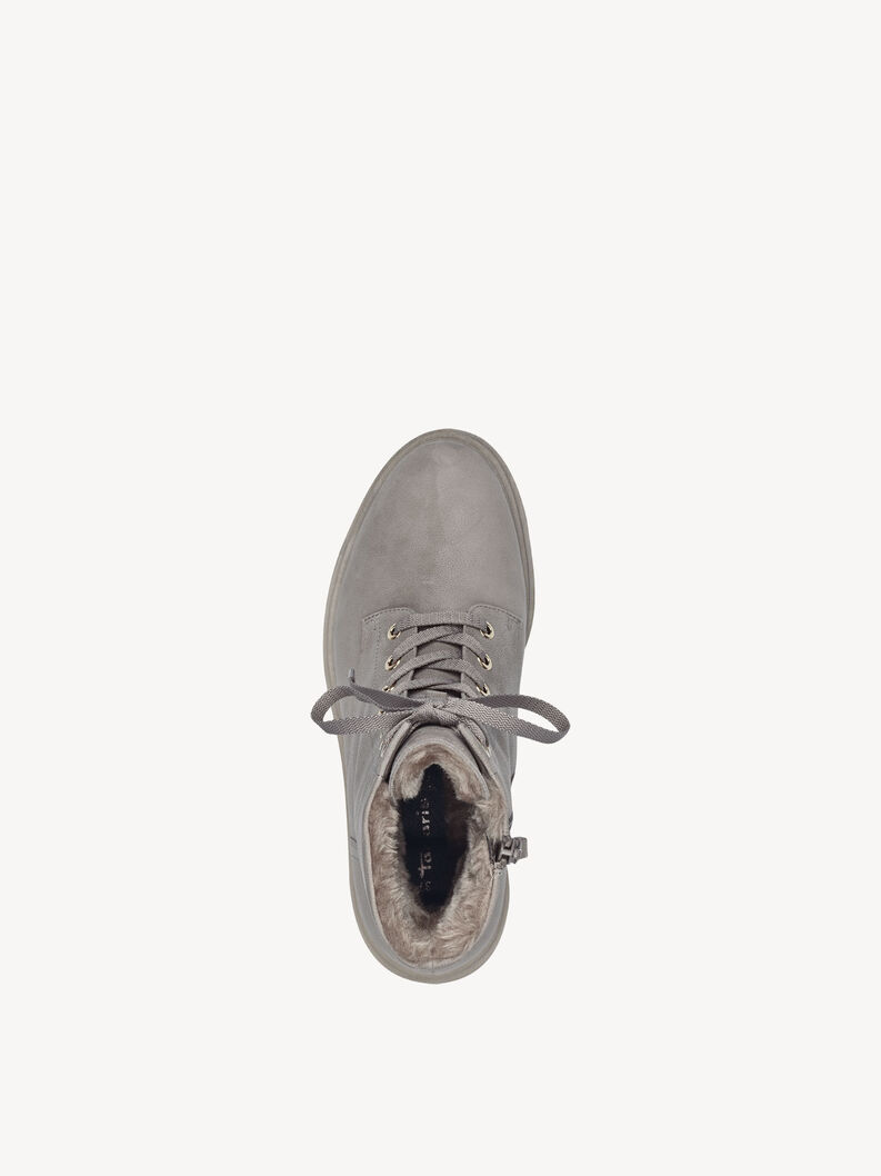 Lederstiefelette - beige Warmfutter, TAUPE, hi-res