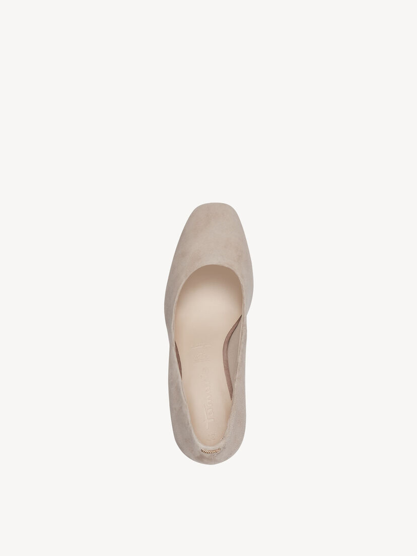 Leren Pumps - beige, TAUPE, hi-res