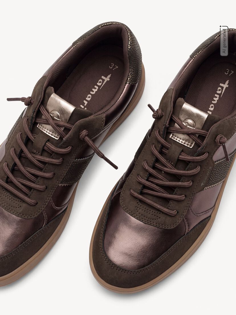 Sneaker - bruin, MOCCA METALL., hi-res