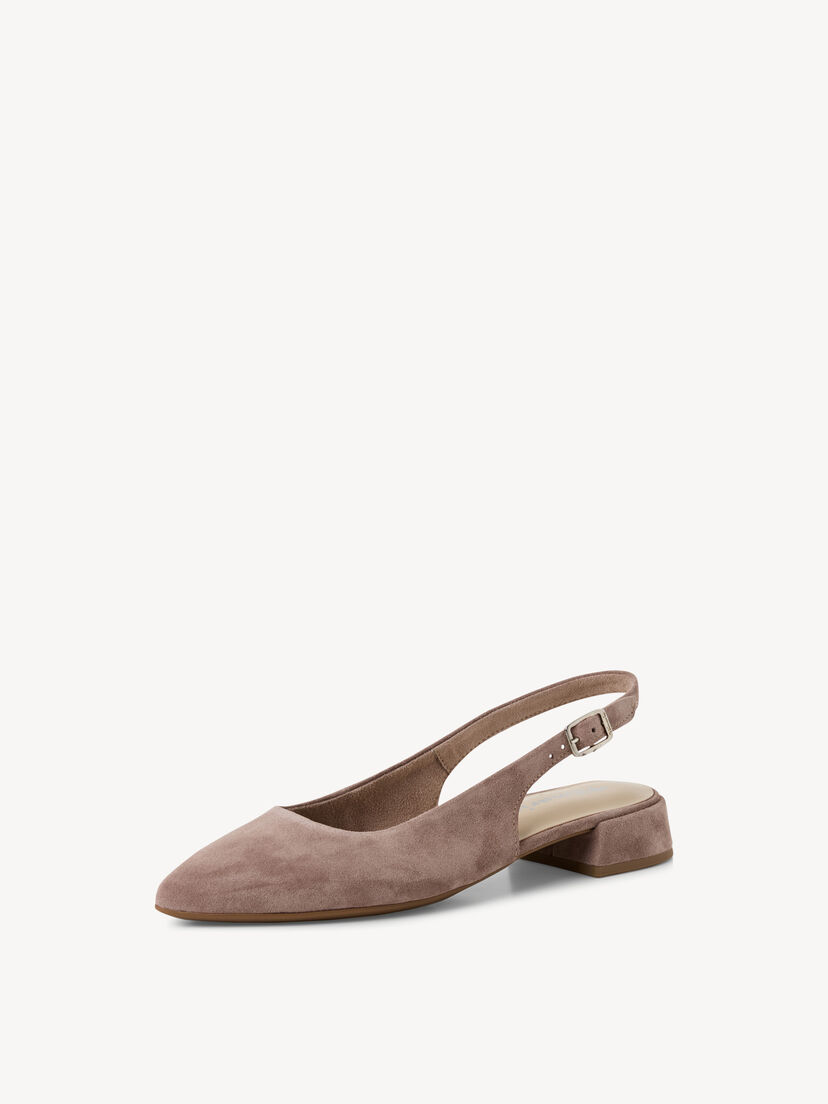 Leren Slingpumps - beige, TAUPE, hi-res