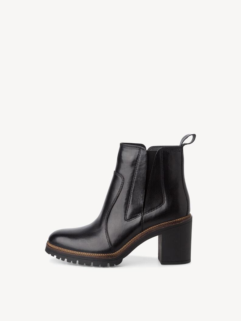 Bottine Chelsea en cuir - noir, BLACK LEATHER, hi-res