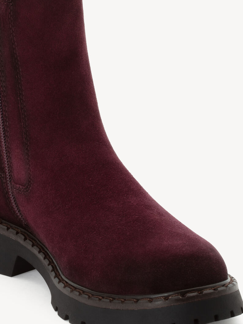 Leder Chelsea Boot - rot, MERLOT, hi-res