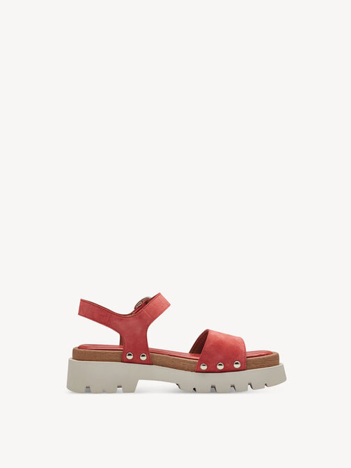 Heeled sandal, RED, hi-res