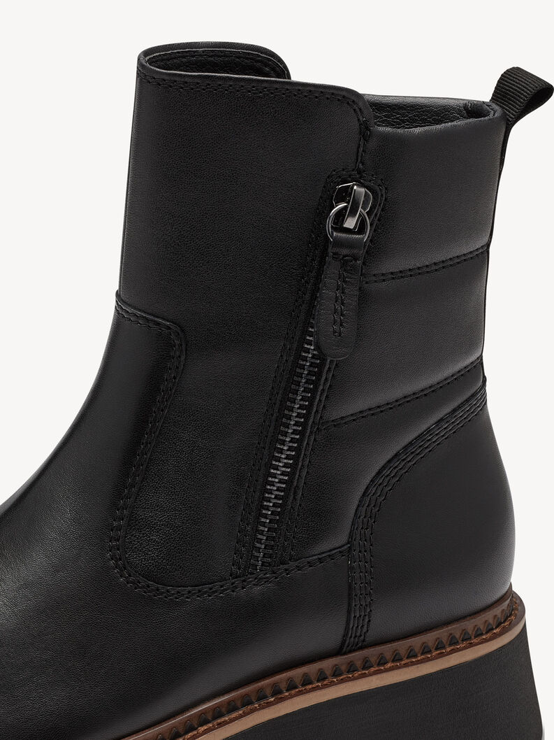Leather Bootie - black, BLACK, hi-res