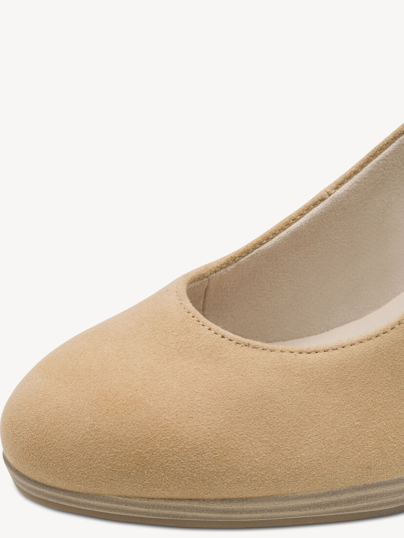 Leren Pumps - bruin, TAN SUEDE, hi-res