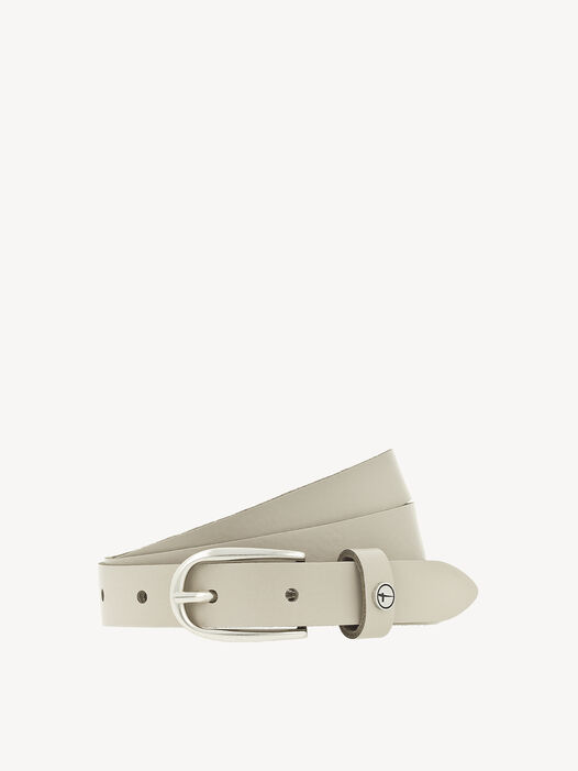 Leren riem, Creme, hi-res
